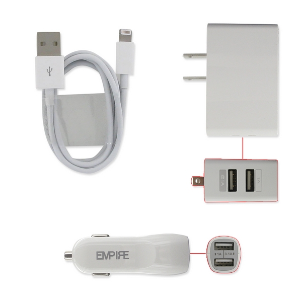 Apple  A1421 Cellular Battery DUAL PORT USB HOME/CAR CHARGE W/ APPLE CABLE COMBO